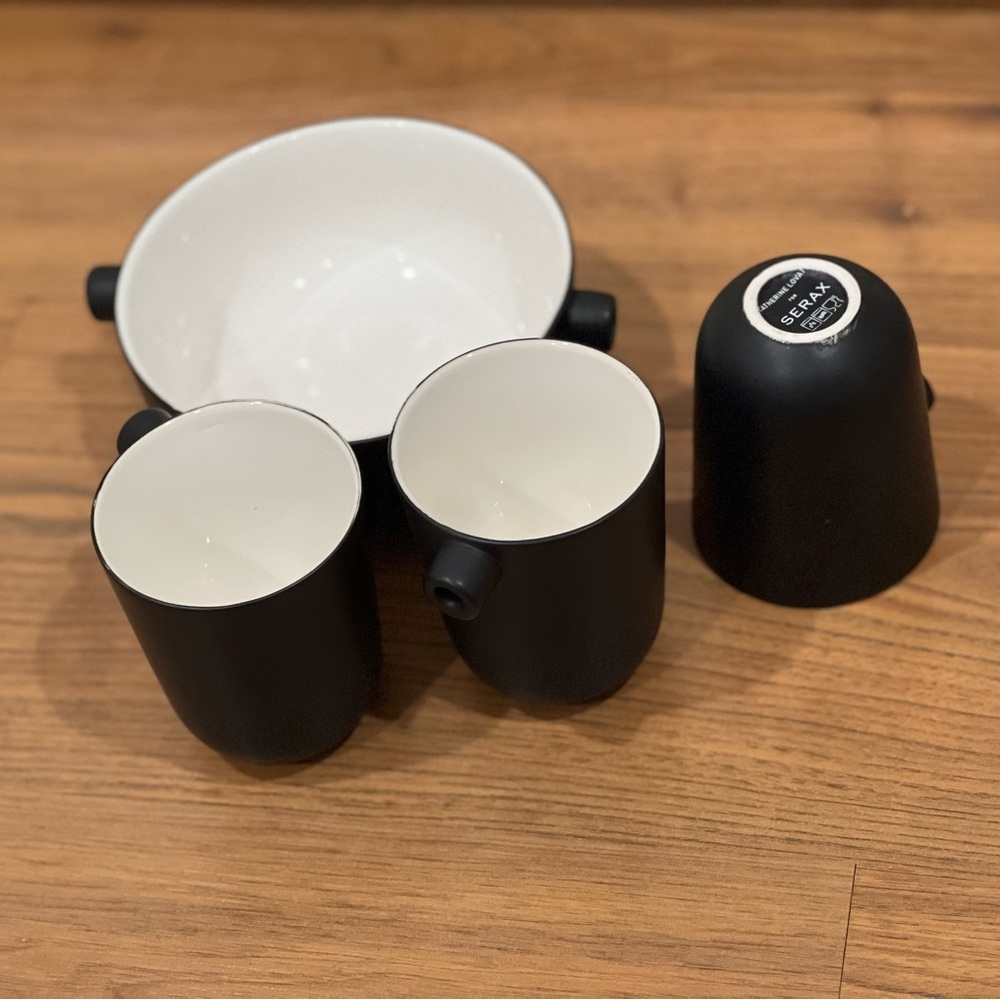 SERAX BY CATHERINE LOVATT 4 pcs 3 coffee cups 1 small bowl